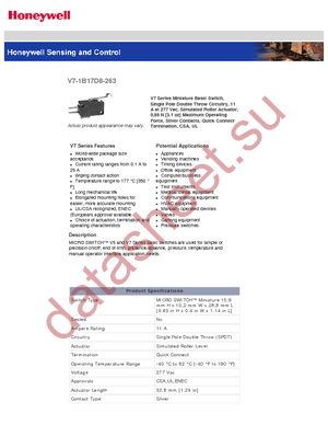 V7-1B17D8-263 datasheet  